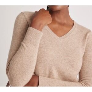 100% cashmere beige women's Quince sweater size 2x